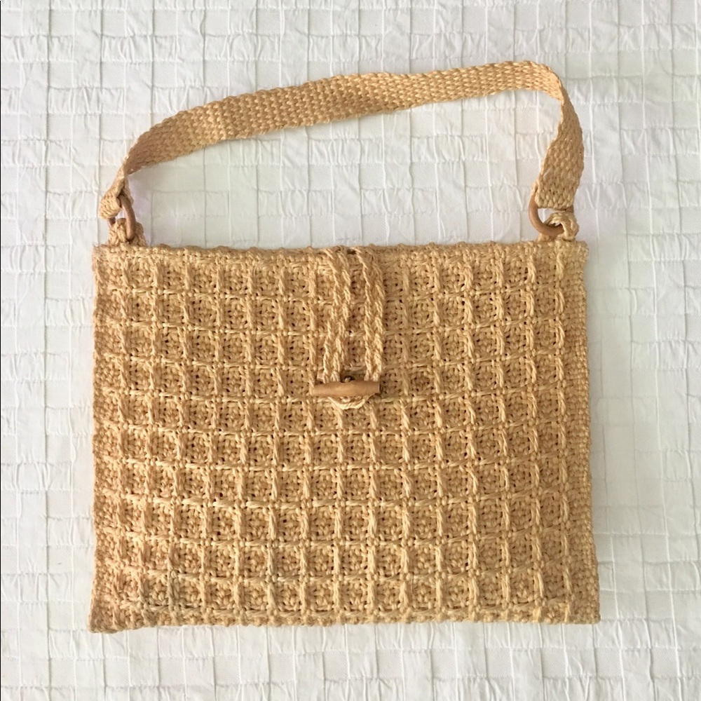 Vintage Natural Jute/Sisal Bag • VGUC